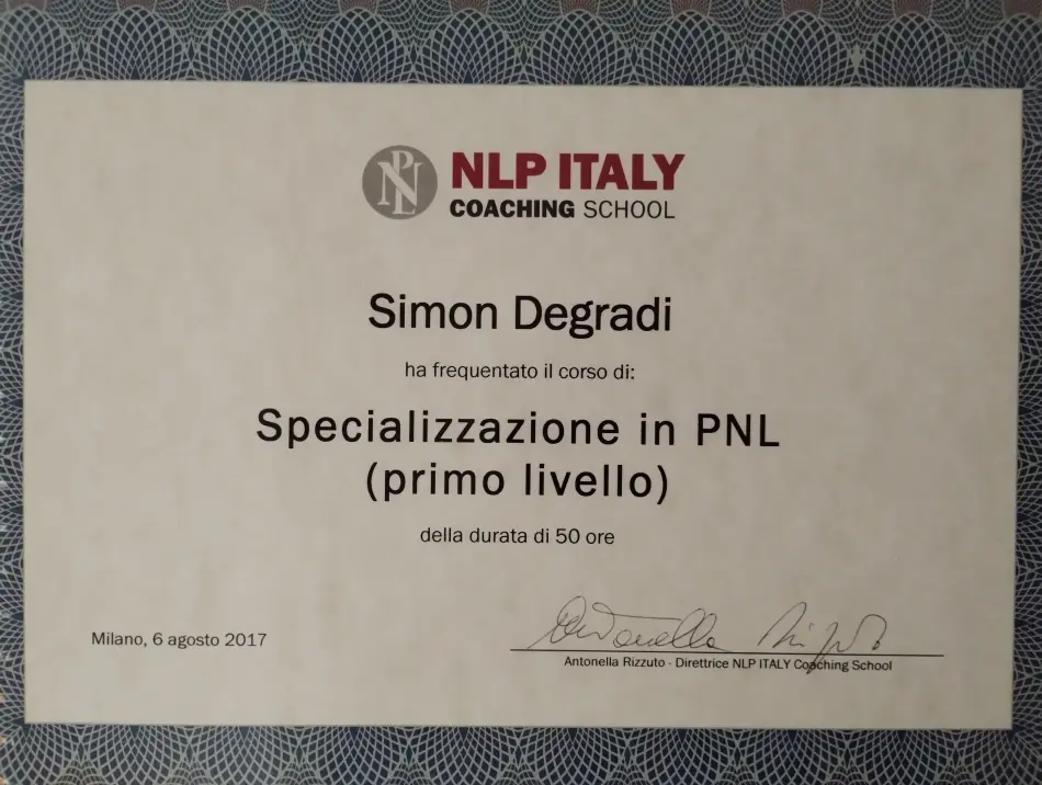 NLP Attestato